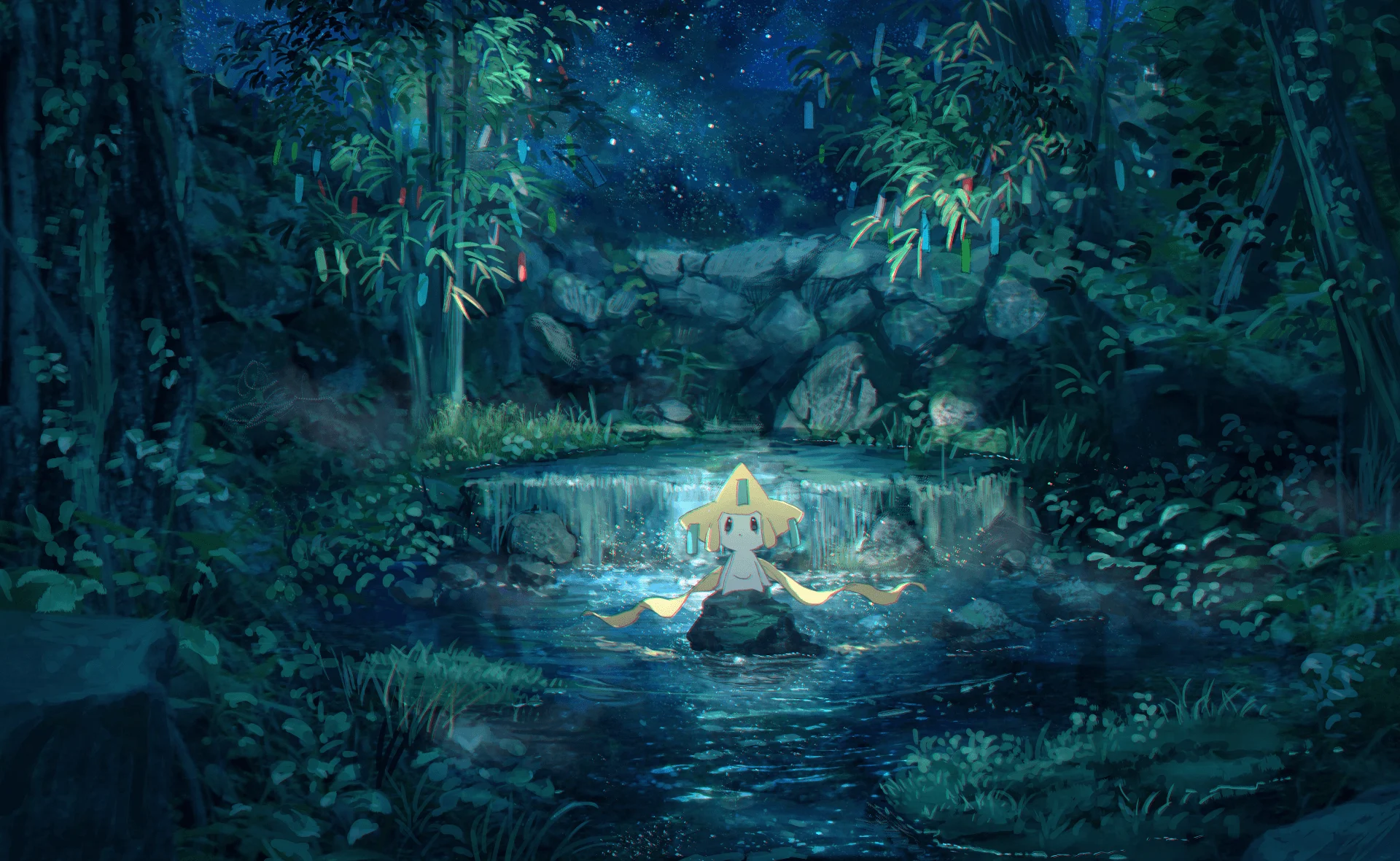 Image of Jirachi in a forest